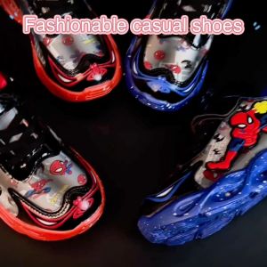 Carton LED Shoes for Kids Boy: Induction Light Up Soft Rubber Sneakers Shoes Size 25-30