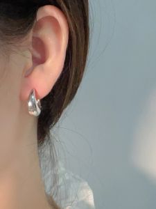 Simple Design S925 Silver Needle Dual Color Waterdrop Earrings & Versatile Ear Studs: Fashionable Jewelry Accessories