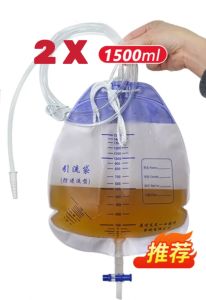 Local Seller {2 x 1500 ml)  URINE BAG 1500ML WITH NRV AND OUTLET PULL-PUSH VALVE