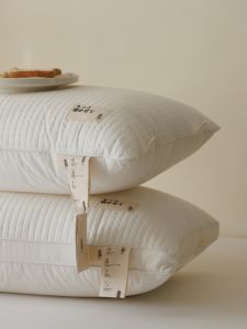 Comfortable Quilted Cotton Pillow 48*74cm Height Difference Design Home Use for Men And Women Simple Style Bedroom Pillow