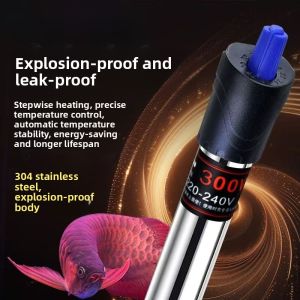 MONLEYTA | Automatic Constant Temperature Stainless Steel Fish Tank Heater Turtle Tank Tropical Fish Warmer Small Explosion Proof Electric Heating Rod