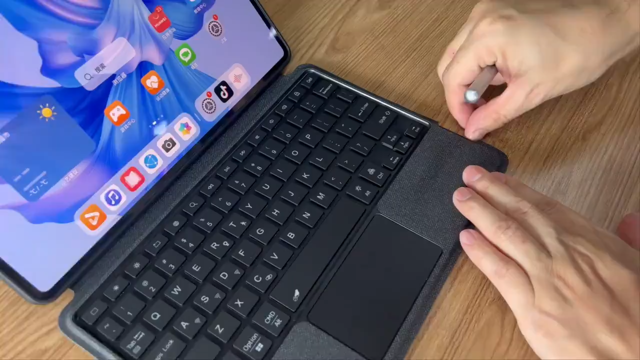 Papan Kekunci Bluetooth Wayarles Ultra Slim Ultra Slim Wireless Bluetooth Keyboard for Samsung Tab S6 Lite S7 S8 S9 S10 S10 Lite S10+ 12.4 S7 S9 FE S10 FE S10 FE 13.1 A9+ 11 A8 S10 Lite S10 with Stand Cover