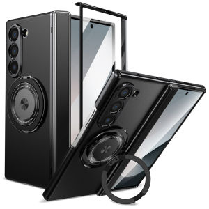 360 Rotating Holder Magnetic Phone Case for Samsung Galaxy Z Fold 8 Ultra 7 6 5 4 Fold8 Fold7 Fold6 Ring Hinge Protection Cover