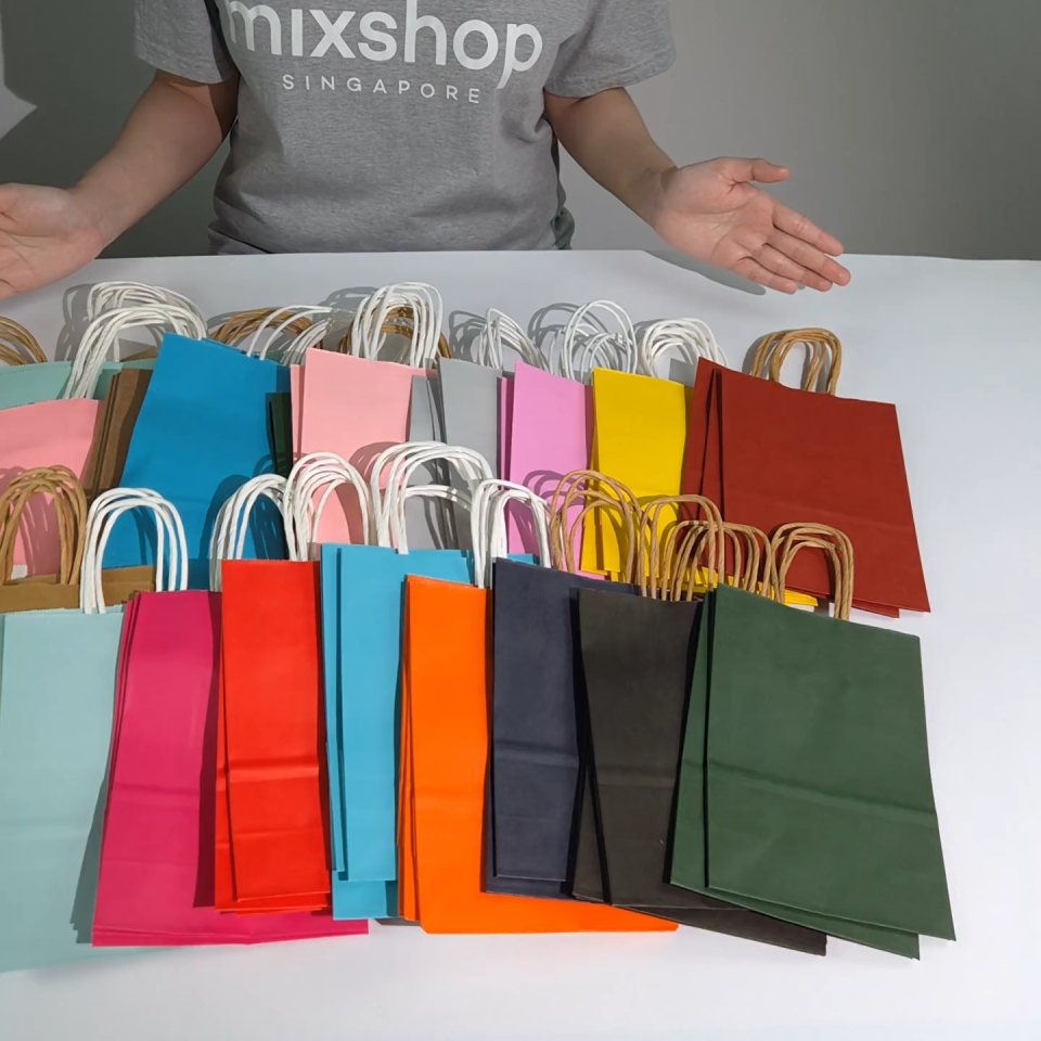 mixshop Kraft Paper Bag Gift Bag Birthday Party Goodies Bag Christmas Paper Bags