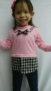 Daigo Love set Setelan Baju Anak Perempuan Bahan Fleece pakaian anak umur 1 2 3 4 5 6 tahun 6 - 12 Bulan Korea Style Terbaru