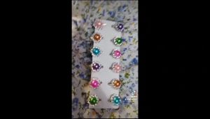 Bros Dagu Isi 12 Pcs Mutiara Multiwarna Mini Cantik Lusinan