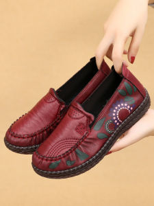 SHIPAILUO | Beijing Ladies Soft Bottom Slip-On Shoes Spring Autumn Cow Tendon Sole Anti-Slip Comfortable Mid-Aged And Elderly Footwear