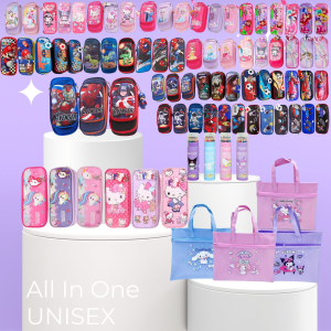 Kids Pencil Case Sanrio & Cartoon Design / Girl Boy Cartoon Collection / Free Keychain / Kotak Pensel / Boy Girl / School / Tadika