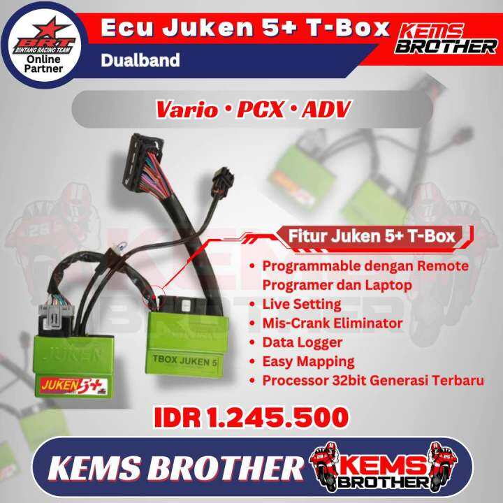 ECU Juken 5+ Dualband Hijau + TBOX BRT Original - Vario 125 150 160, PCX 150  160, ADV 150 160 | Lazada Indonesia