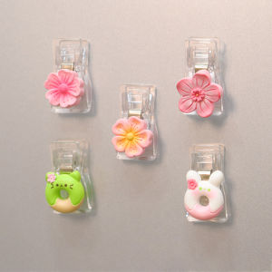 Multifunctional Magnetic Snack Clamp Fridge Magnet Cartoon Sealing Clip Creative Decorative Cute Message Sticky Note Holder