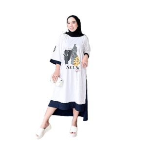 LONG TUNIK TERBARU NEUM LONG TUNIK KOMBINASI 2WARNA TUNIK JUMBO BAJU ATASAN WANITA KEKINIAN NEUM BAHAN CATTON COMBAD 20S KAOS ADEM PREMIUM
