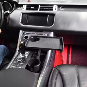 ที่วางแก้วในรถยนต์ Expander 360 ° ปรับหมุนได้ด้วยถาดอาหารขนมที่ถอดออกได้และจานอาหารค่ําที่เก็บโทรศัพท์ในรถยนต์