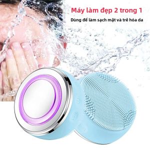 Bàn Chải Làm Sạch Siêu Âm Bằng Silicon Mini Bằng Điện Sạc USB Máy Mát Xa Mặt Không Thấm Nước - Thiết Bị Chăm Sóc Da Di Động