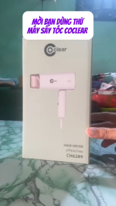 Máy Sấy Tóc Coclear CH6289 - Công Suất Lớn 1800W - Chế Độ Sấy Mát Bảo Vệ Tóc - Chống Quá Nhiệt AnTtoàn - Tay Cầm Dạng gập Tiện Lợi - Hàng Chính Hãng Bảo Hành 24 Tháng