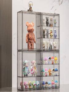 Bubble Monster Acrylic Figure Display Storage Box Wall Mounted Dustproof Case Collectible Toy Organizer for Childrens Room