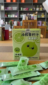 15 Cups/Box Lime Juice Sugar Free 0 Fat Low Calories Cold-Pressed Lime Juice NFC 45% Juice Content