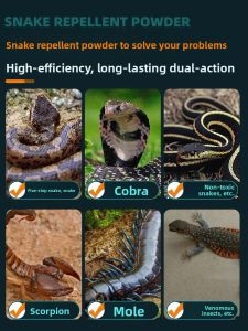 MONLEYTA | Long-Lasting Outdoor Yard Snake Repellent Powder Waterproof Rainproof Sulfur Insecticide Pest Control Household Garden Tool