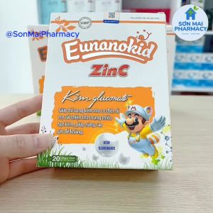 Kẽm Eunanokid Zinc Bổ Sung Kẽm Tăng Đề Kháng Dạng Ống Nước Cho Bé Hộp 20 Ống 10ml