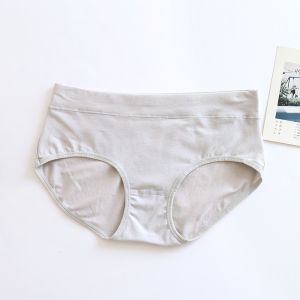 Womens Underwear Graphene Cotton Antibacterial Inner Gear Plaid Breathable Girl Mid-Waist Seamless Belly Contraction Hip Lifting Briefs