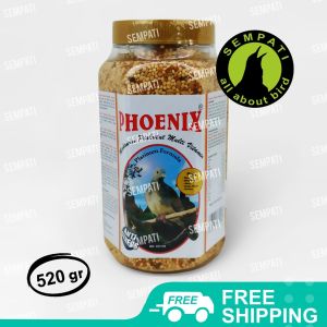 SEMPATI Phoenix Perkutut Pakan Makanan Harian Burung Perkutut Mix Biji Milet Godem Ketan Hitam Jamu Madu Bijian Kemasan Toples PKPLT