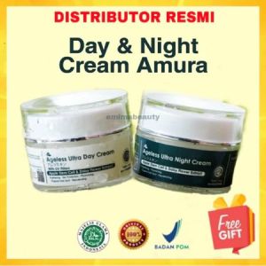 Promo Amura Cream Glow Up Paket Day & Night Cream || Paket Anti Penuaan & UV Filter