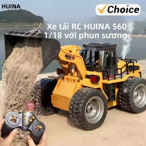 Xe Xúc Lật Điều Khiển Từ Xa HUINA Tỷ Lệ 1/18 Mô Hình Máy Kéo Hợp Kim Xe Leo Núi Điều Khiển Bằng Radio 2.4G Dành Cho Bé Trai Đồ Chơi Kỹ Thuật Quà Tặng Kèm Pin Lithium