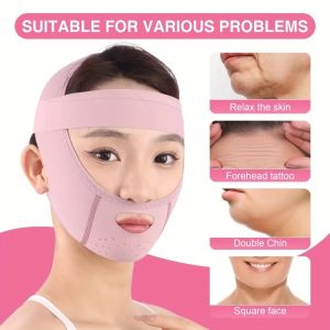 2-in-1 Forehead Lift Strap V-Face Mask Breathable Elastic Bandage Anti-Wrinkle Double Chin Removal Jawline Shap Skin Care Tools