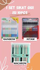 Sikat Gigi Set Isi 10pcs Travel Toothbrush Cleaner Sikat Pembersih Gigi Dewasa Bulu Lembut Gosokan Gigi Warna Pastel Lucu - FR Gallery