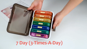 Detachable Daily Vitamin Medicine Tablet Box Pill Organizer Travel Customizable
