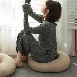 Thickened Cotton Linen Yoga Mat round Tatami Meditation Seat Pad Balcony Home Decor Nordic Style Pure Color Household Cushion