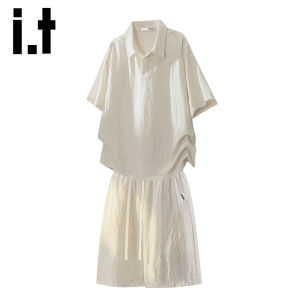izzue | New Lyocell Linen Mens Summer Fast-Dry Fashion Set