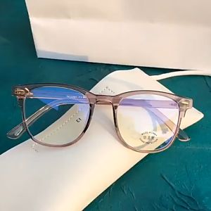 Kacamata Anti Radiasi Bingkai Oval Bentuk Persegi Gaya Retro dengan Lensa Pelindung UV Protection