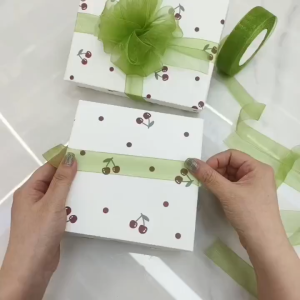 9 Meters Fishtail Pleated Yarn with Ribbon Birthday Cake Decoration Rim Baking Packaging Supplies