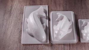 1pc Fish Mold 3D Koi Fish Shape Plastic Cake Chocolate Jelly Mould DIY Soap Handmade Sugarcraft Mold Baking Molds