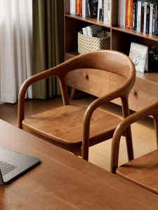 XIANGNANSONG | Home Use Walnut Backed Dining Chair with Armrest