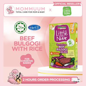 Little Nuur The Oriental One Beef Bulgogi with Rice (100g) - Baby Food Ready To Eat Porridge 8m+