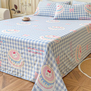 Fresh Washed Double Layer Bed Sheet Single Piece Children Dormitory Pillowcase Three Piece Set Four Seasons Universal Quilt Cover