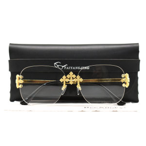 Vintage Luxury Rimless Square Sunglasses For Women Men 2026 Fashion Brand Designer Retro Sun Glasses Outdoor Driving Shade UV400