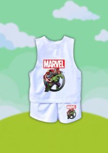 TERNO CARTOONS Trendy Sando Short for kids Cute muscle tee short sublimation prints (Kids tops & short)