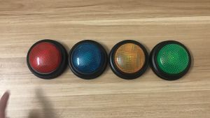 4Pcs Learning Resources Lights & Sound Answer Buzzers / Bel Alarm Game Kuis / TOMBOL Bunyi Alarm Game Mainan Kuis Button Toy Buzzer Sound Answer Quiz Trivia Got Talent Dengan Suara Lampu / Bel Alarm Game Kuis