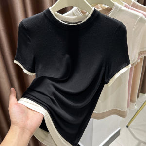 DVDK | Faux Two-Piece Short Sleeve Round Neck T-Shirt