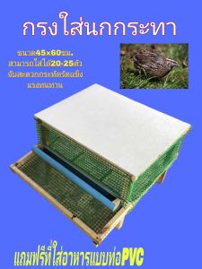 กรงนกกระทา แข็งแรงทนทาน ขนาด45×60เซ็น บรรจุได้20-25ตัว