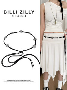 BILLI ZILLY | Thắt lưng nữ Bohemian Weave Waist Rope 2025 Retro Versatile Dress Decorative Belt Thắt lưng nữ mùa thu không có thương hiệu