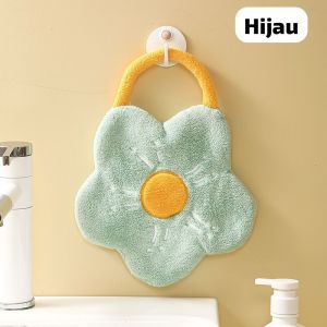 AJW2368 Flower Hand Towel / Lap Tangan Motif Karakter Gantung Kain Bulu Tebal Halus Lucu