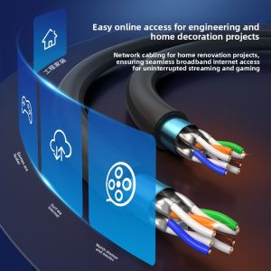 Choseal | FTP High-Speed Dual Shielding Gigabit Pure Copper CAT6A Network Cable