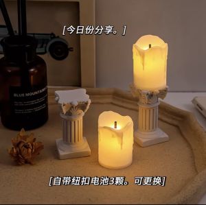 Roman wave oblique candle small table lamp