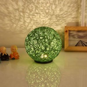Đèn Bàn Bóng Rổ Gai Dầu Nhỏ Ấm Áp Đèn Ngủ Phòng Ngủ Đèn Bàn Phong Cách Đơn Giản Lãng Mạn Sáng Tạo Quà Tặng Sinh Nhật Cho Bé Gái