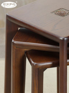 Modern Simple Creative Solid Wood Square Stool for Adults Living Room Dining Table Stool Home Use round Stool Furniture