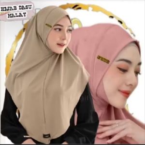Hijab Instan Dagu Malaysia Soft Pad Label Akrilik
