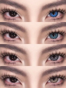 Eyeshare 1 cặp ZURICH Nâu/Xám/Xanh dương/Xanh lá cây Kính áp tròng phổ biến thời trang dễ thương lens DIA14.5mm đôi mắt to